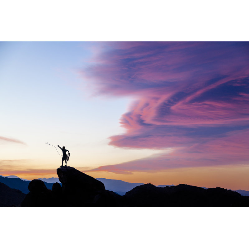 Climber On The Edge by Gregepperson - Wrapped Canvas Print, 30cm H x 46cm W