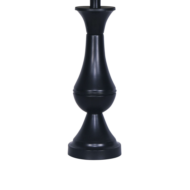 Plastic,S,2,24"H,Teardrop Table Lamps,Blk