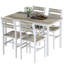 Ensemble de table de salle à manger pour 4 personnes avec rangement, ensemble de table de salle à manger de ferme 5 pièces avec chaises pour la cuisine à domicile, appartement-1631272243-1631272240