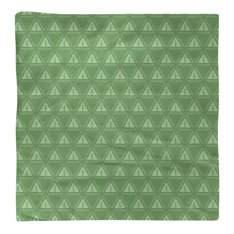 Serviette de coton à arbre minimaliste deux couleurs Barbra, H 0,1 po x l 22 po x P 22 po, Vert, Sergé de coton