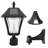 Baytown II Black Solar Powered LED 3in Fitter, Pier, Wall Outdoor Light
