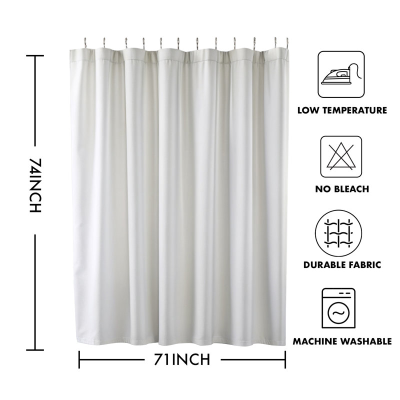 Coco Polyester Shower Curtain, Red