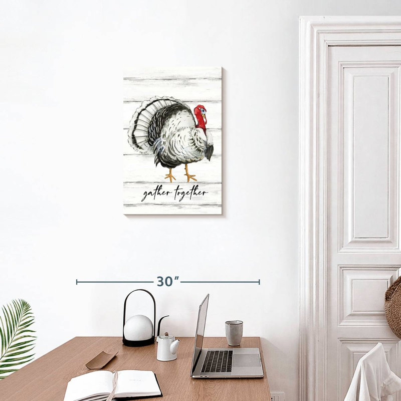 Black And White Turkey Wall Sign, 24" H x 16" W