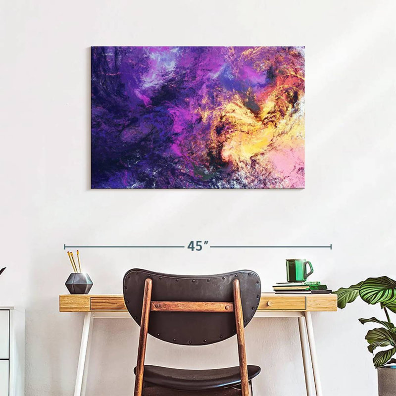 Avery Purple Abstract Texture, 24" H x 36" W