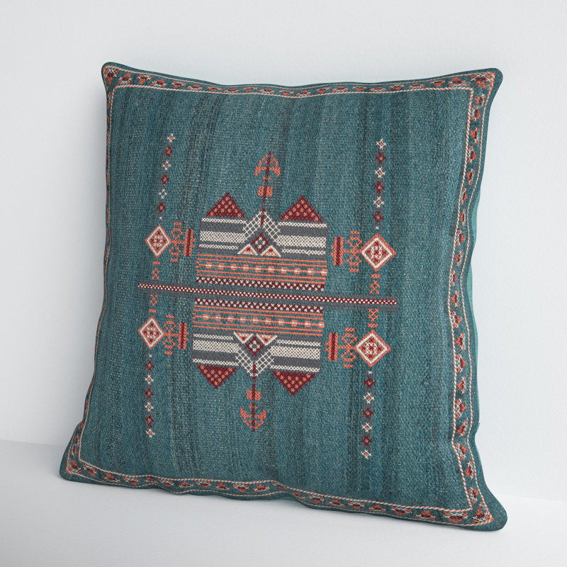 Embroidered Throw Pillow, Down