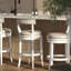 Tabouret de bar élégant avec structure en bois courbé et revêtement en similicuir
