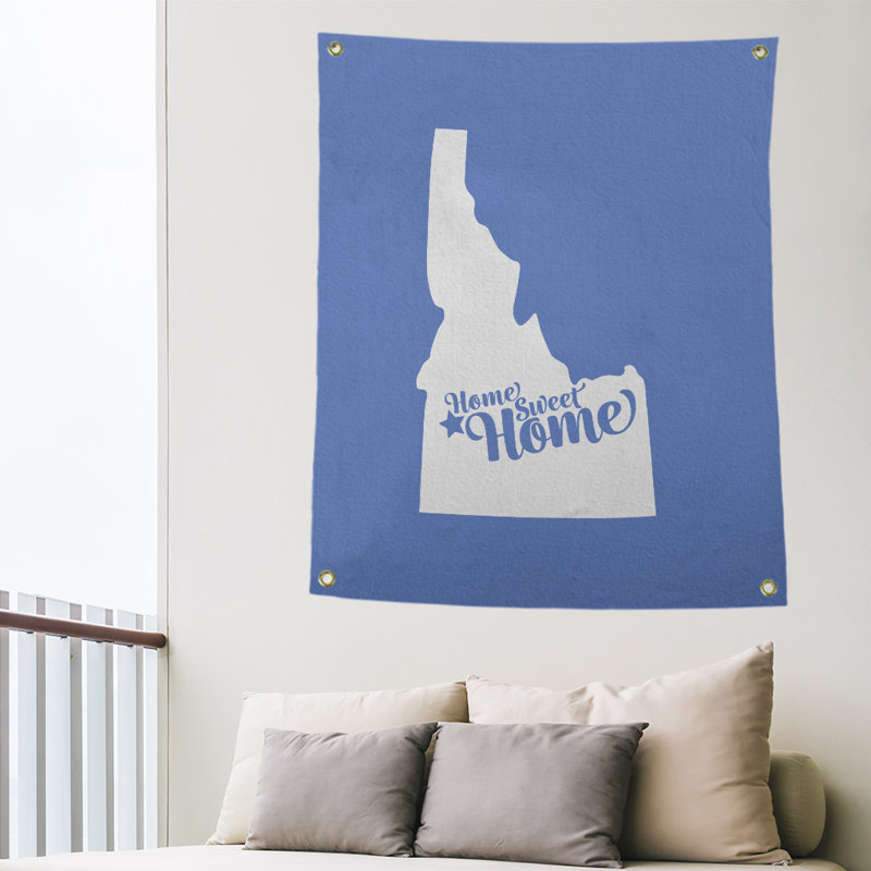 Tapisserie murale boise doux pour la maison, H 36 po x l 26 po, Bleu
