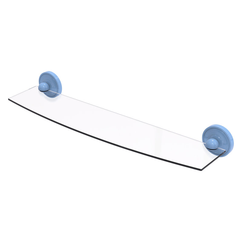 Tablette en verre de la collection Prestige Regal, H 3 po x l 24 po x P 5 po, Bleu troll plat