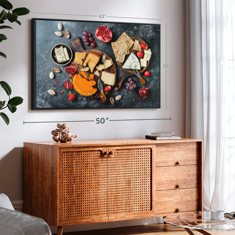 «Servings Of Cheese And Fruits», reproduction sur toile, H 29 po x l 43 po