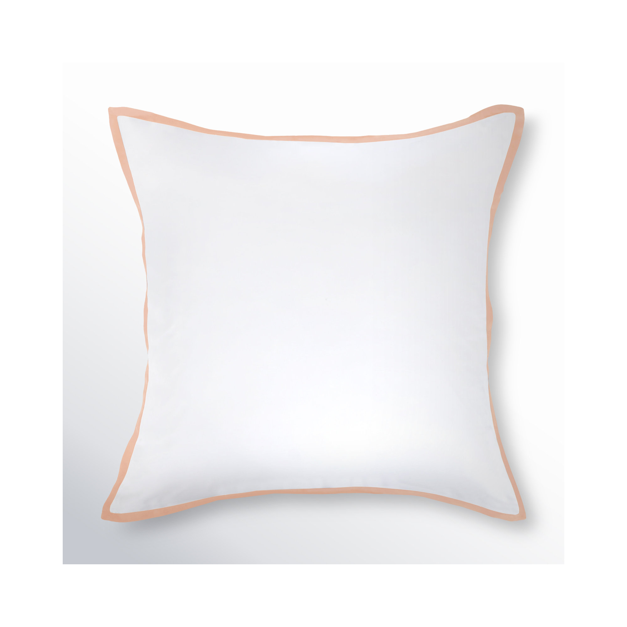 Langston Sateen Pillow Sham, White/Pink