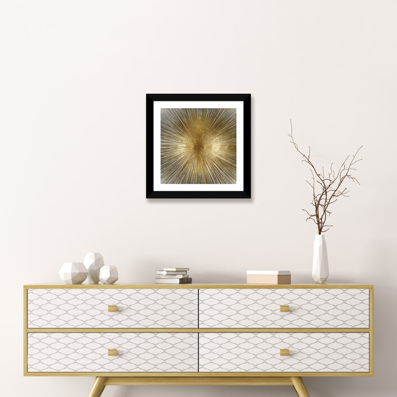 «Radiant» par Abby Young - impression d'art graphique, H 24 po x l 24 po x p 1 po, Papier encadré noir