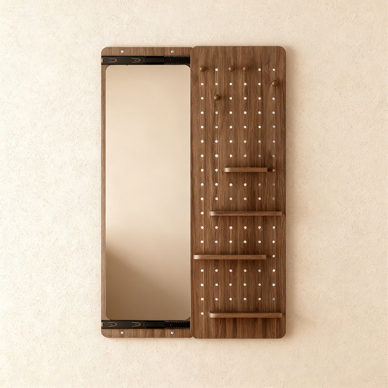 Miroir moderne complet avec tablettes ouvertes