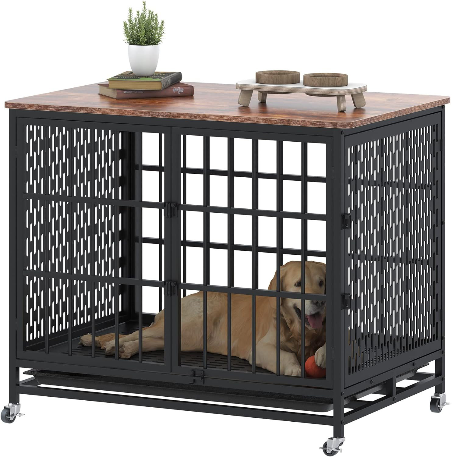 Tucker Murphy Pet™ Large Dog Crate Furniture 42'' With Removable Trays