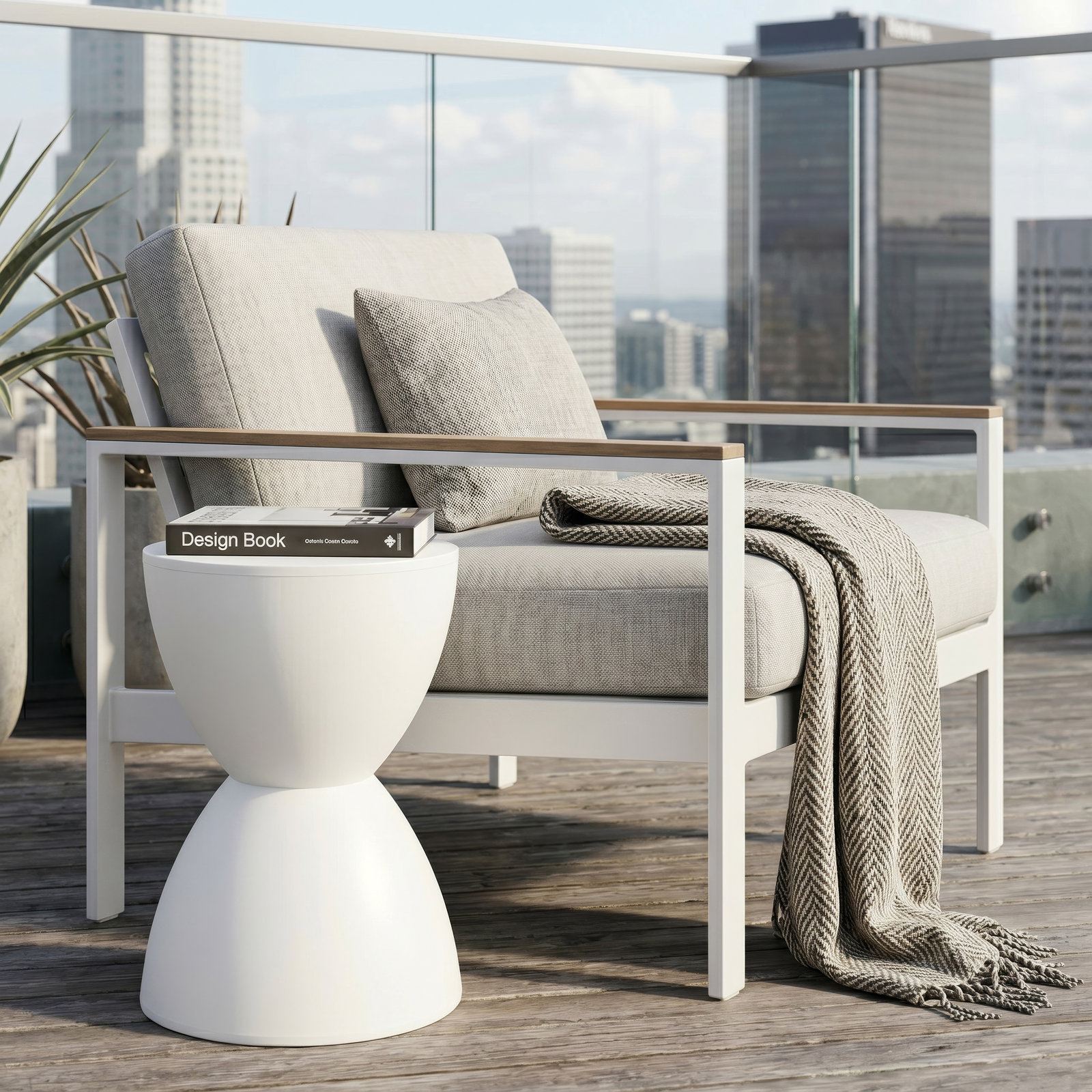 Burgess Accent Stool, White