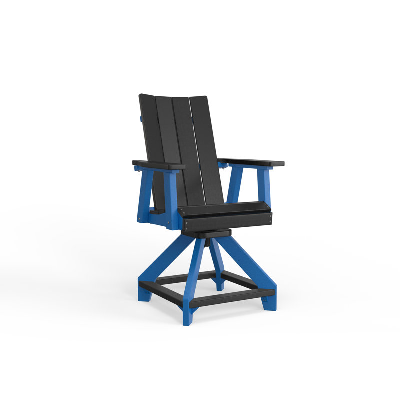 SOL Outdoor Bar Stool, Pacific Blue, Aruba Blue