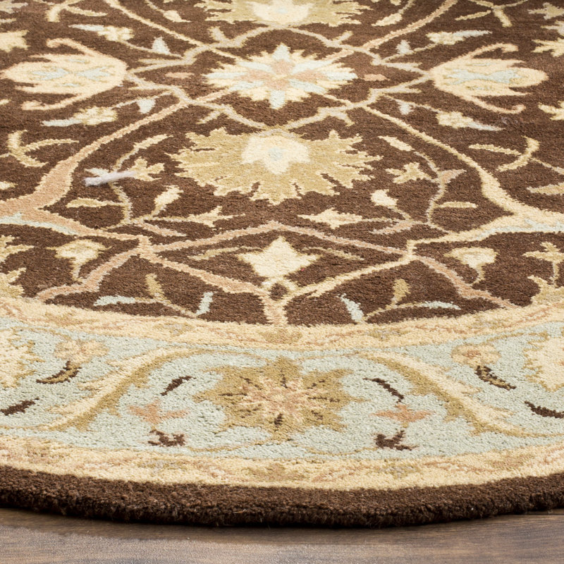 Hand Tufted Wool Oriental Rug, Round 3'6"