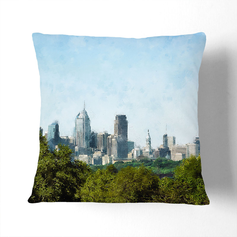 Square Cushion, 40cm H x 40cm W x 15cm D, White