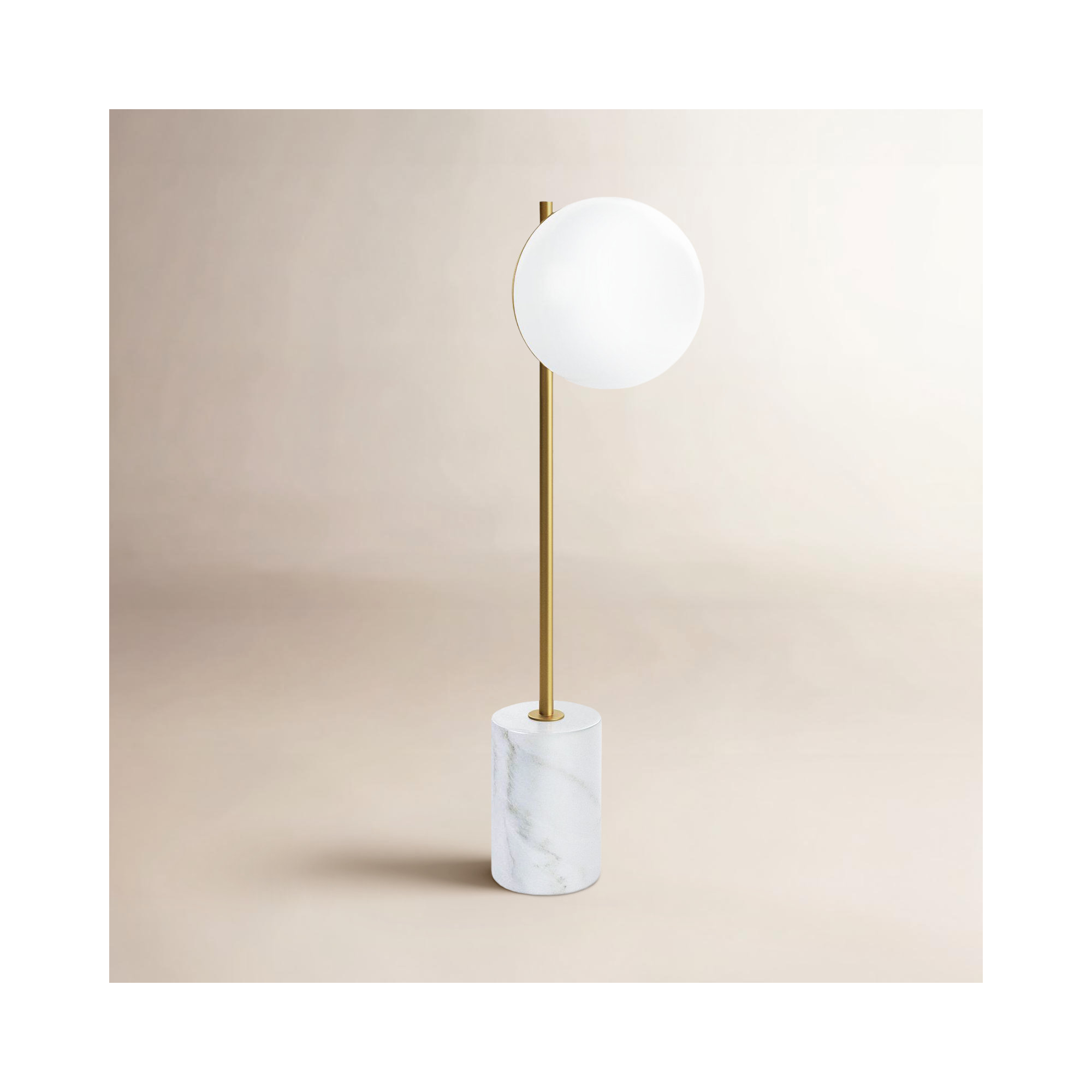 Yearby Table Lamp, Brass, Frosted White