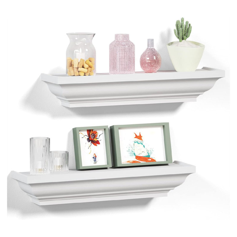 Floating Shelves-Rustic Wall Shelves, White