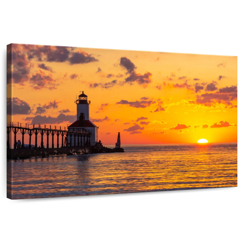 Aletra Michigan City East Light, 34" H x 51" W
