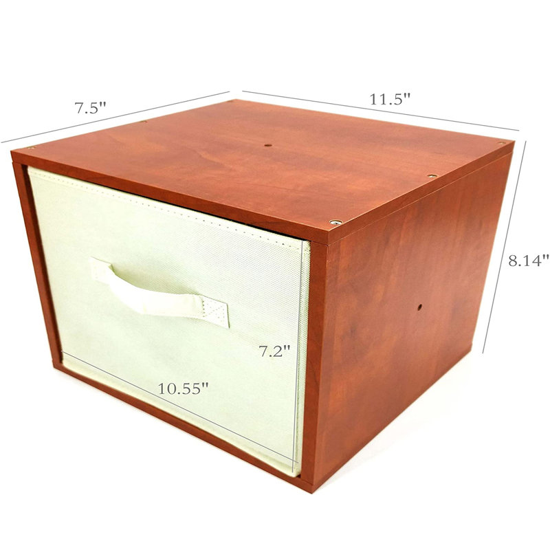 Cubby Hole Storage Bin Modular Wood Blocks With Fabric Bins 6 Set Product Weight 38 Lbs Great for