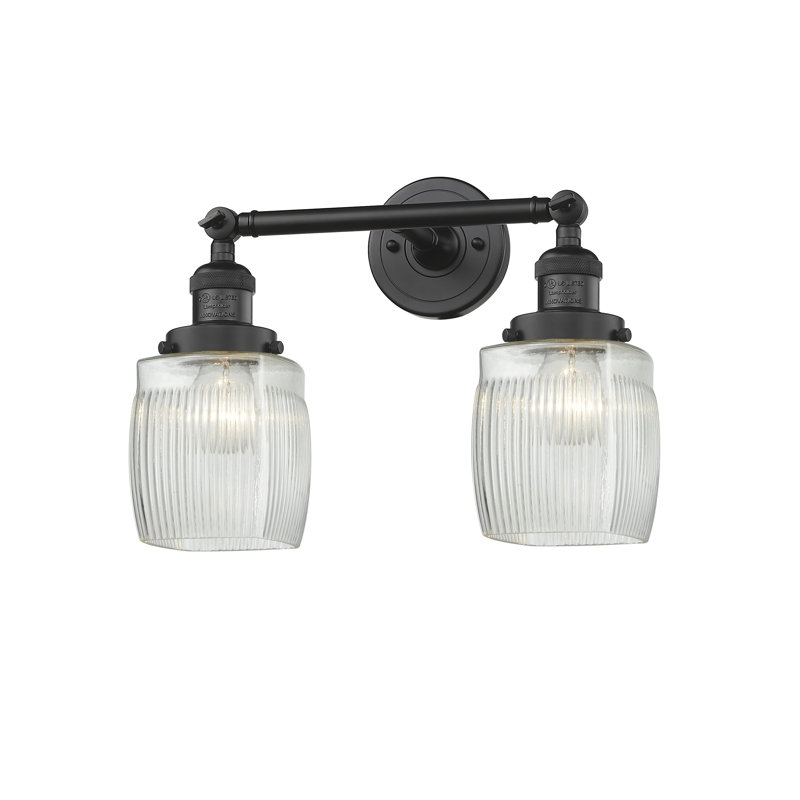 Éclairage pour salle de bain à intensité variable 2 lumières Mireya, Ampoule DEL 6 watts Vinage, Noir mat