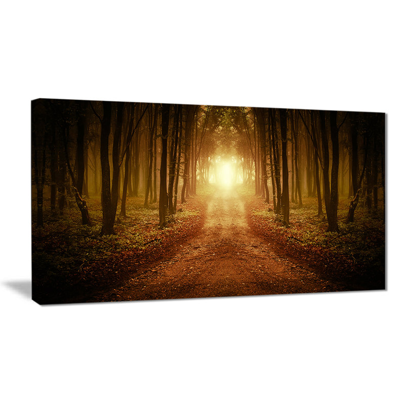 Route dans la forêt symétrique, H 16 po x l 32 po x P 1 po, Toile tendue