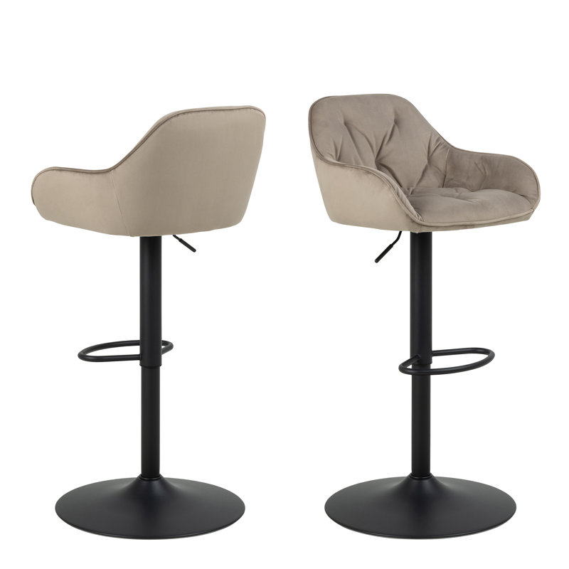 Washingtonville Upholstered Adjustable Height Counter Stool, Beige