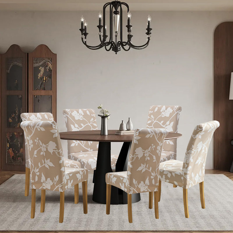Housses pour chaises de salle à manger extensibles, ensemble de 6