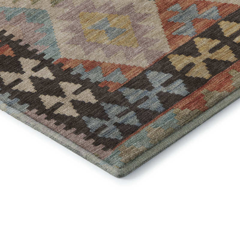 Premium Machine Washable Tara AMF1915 Tribal Rug, Rectangle 5' x 7'6"