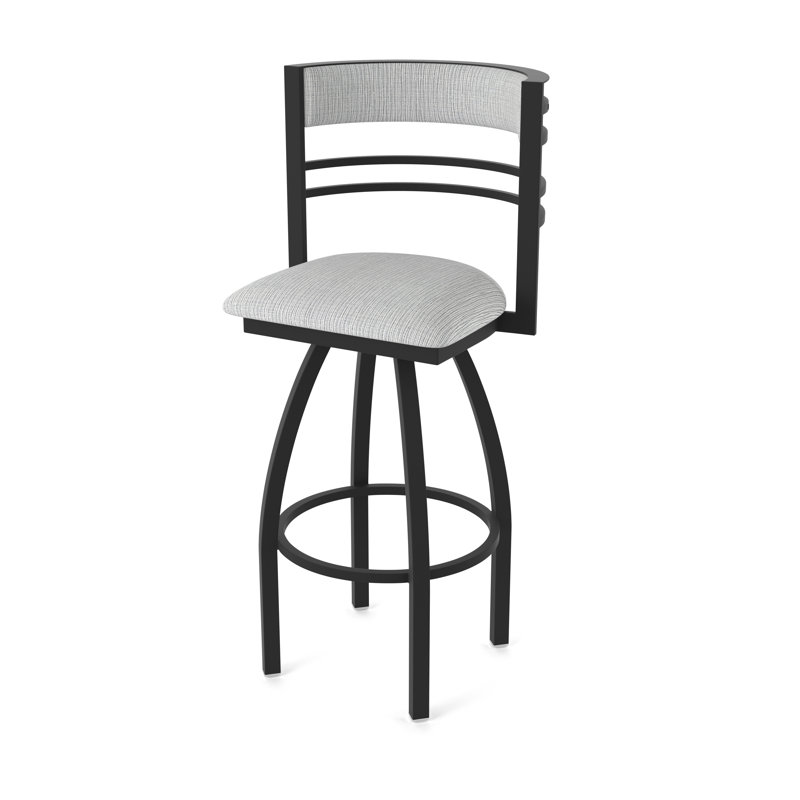 Hunter Swivel Stool, Tissu-graphique alpin, Black Wrinkle, Tabouret de bar (siège d'une hauteur de 30 po)