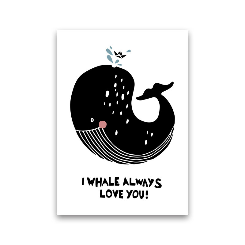 Whale by Miniofmine - Print, Unframed, 30cm H x 21cm W x 1cm D