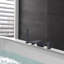 Robinet de baignoire cascade sur comptoir avec douche à main 4 trous robinet de baignoire noir mat à poignée simple