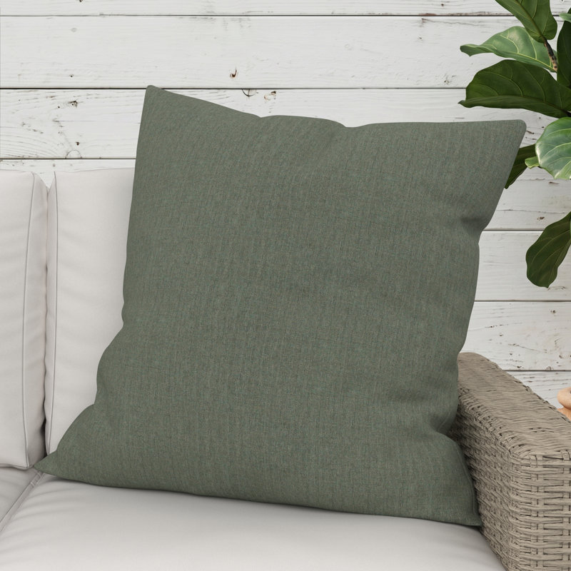 Coussin décoratif intérieur / extérieur Gabi, Carré 24 po, Blanc