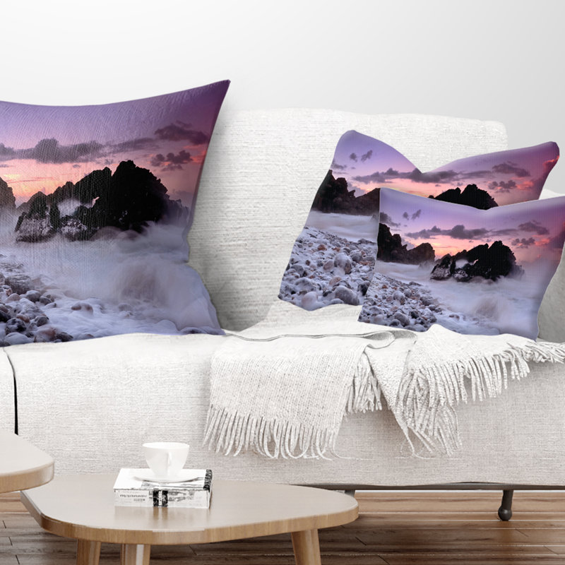 Coussin lombaire Seashore Sand at Abano Beach Portugal, Rectangle 12" x 20"