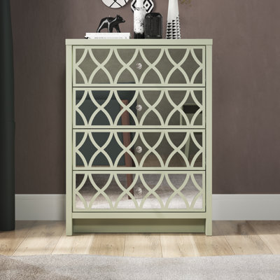 IrisVibe Full Lucite Design 4 Drawer Chest of Drawers