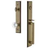 Carré Handleset with Single Cylinder Deadbolt and Door Knob and Rosette