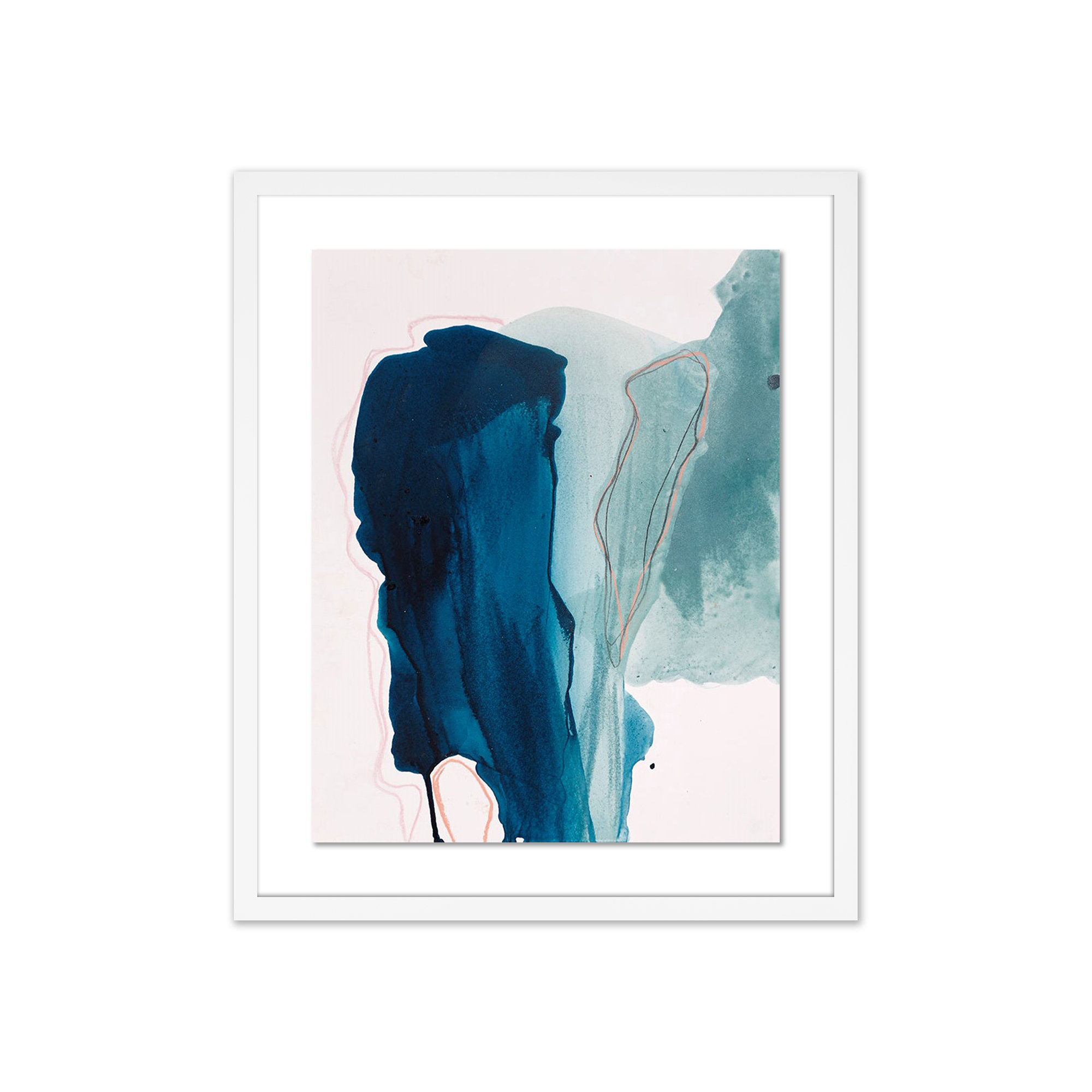 Depth by Kim Whiteside, White, 24" H x 20" W x 1.5" D