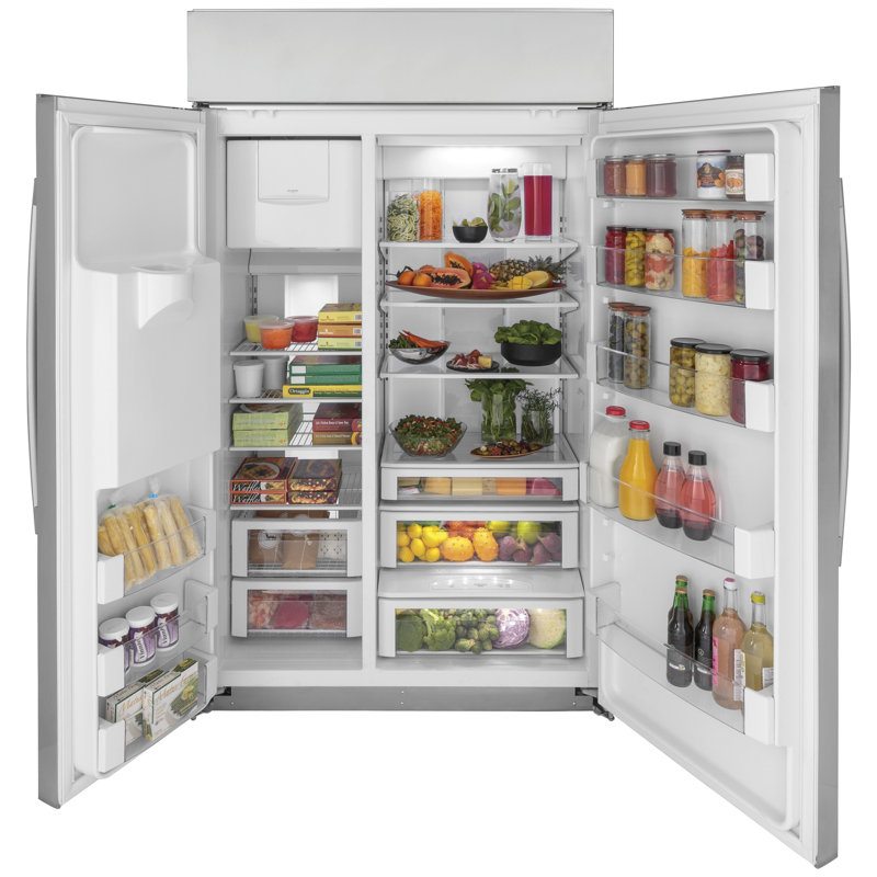 48" Stainless Steel Smart Side-by-Side Refrigerator with Ice Maker