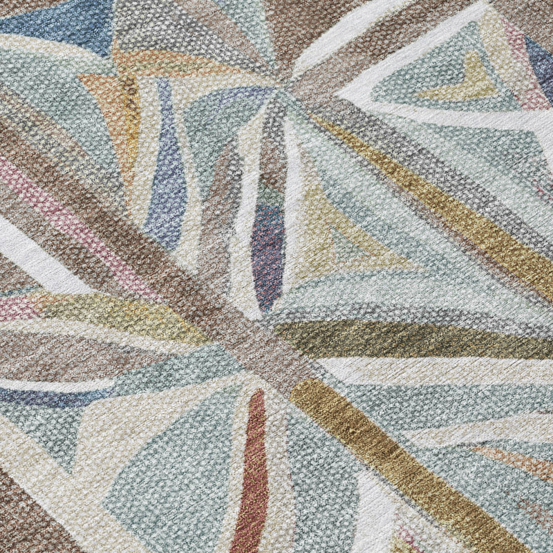 Machine Washable Indoor/Outdoor Layton ACN2253 Geometric Rug, Rectangle 5' x 7'6"