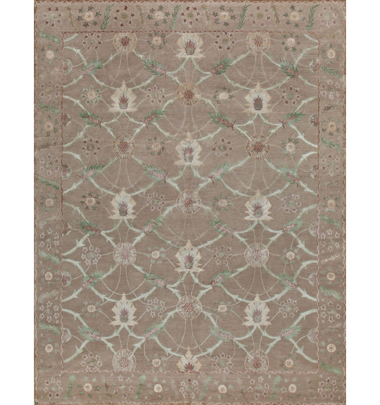 Persia Hand Woven Silk and Wool Oriental Area Rug, Rectangle 5' x 7'