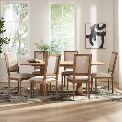 Clitherall Extendable Solid Wood Top Trestle Dining Set