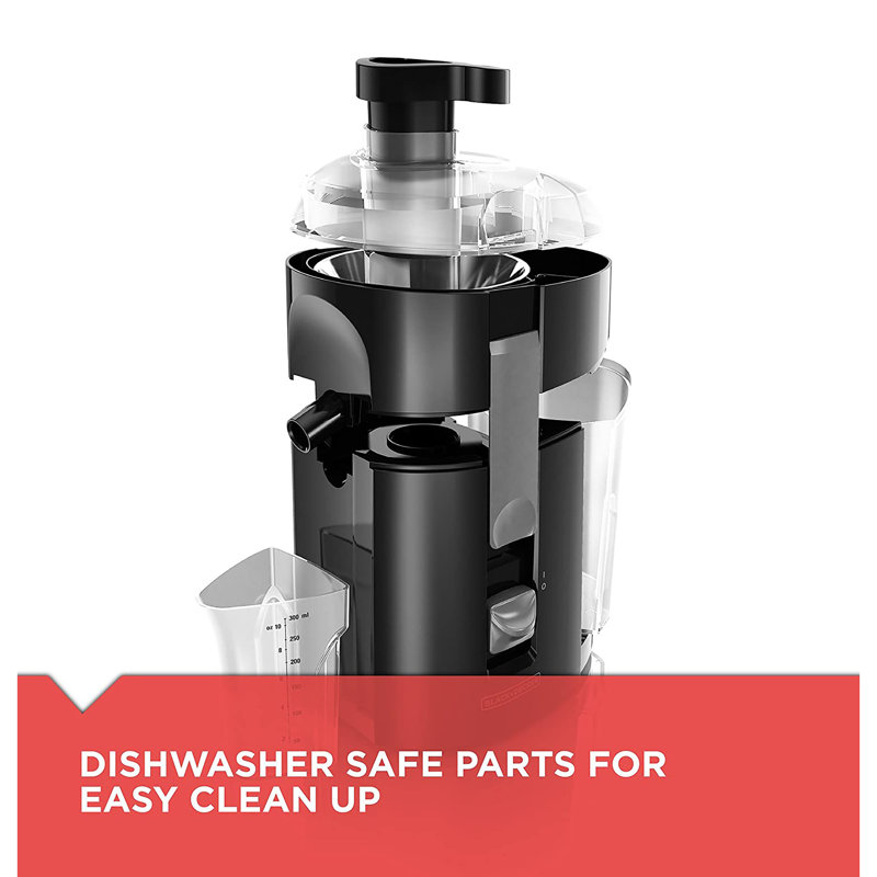 Black 400 Watt Electric Juice Extractor with Pulp Receptacle