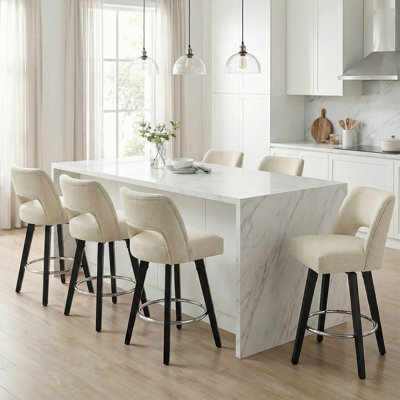 Tabourets de bar pivotants de 26,4 po de hauteur (ensemble de 6)