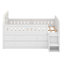 Lit en bois avec lumière DEL, tiroirs de rangement-303926625