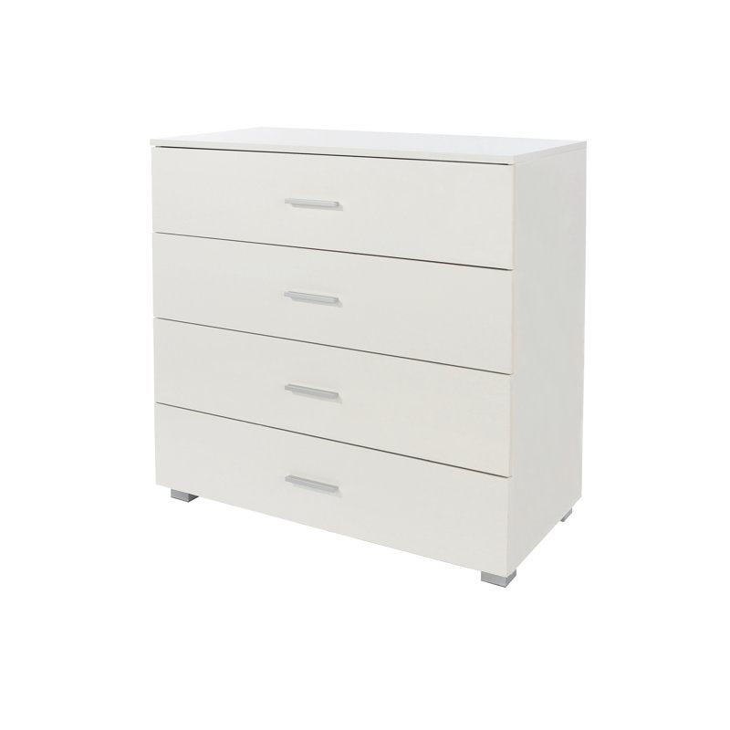 Kowtko White gloss 4 Drawer Chest
