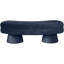 Banc rembourré en velours bleu marine Zenna-1821666961