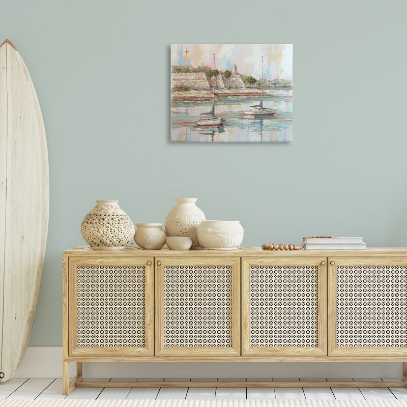 «Morning on the Matanzas Sail Sail», art mural par Linda Sperruche, H 24 po x l 30 po