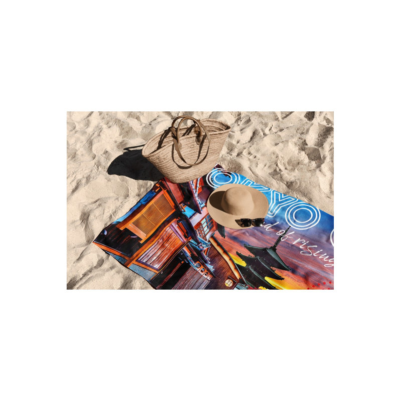Très grande serviette de plage, tissu en microfilament, 27,6 po x 51,2 po | 70% polyester / 30% polyamide, séchage rapide et poids léger | Parfait pour la plage, la piscine ou le pique-nique, doux et absorbant pour un confort ultime