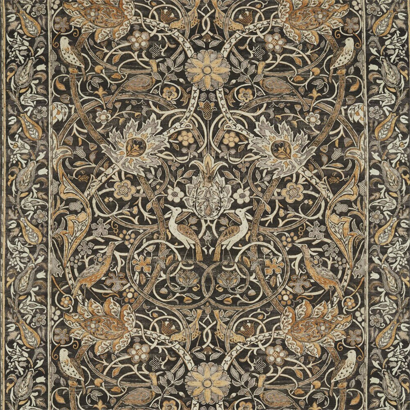 Bullerswood Fabric, Charcoal/Mustard